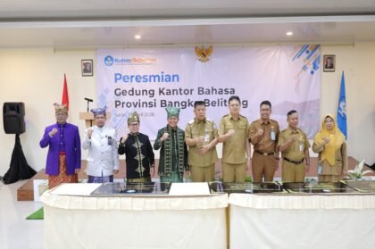Gubernur Babel Hidayat Arsani Resmikan Gedung Kantor Bahasa Babel, Jadi Momentum Kolaborasi Literasi. (Foto: doc. Humas Diskominfo Babel)