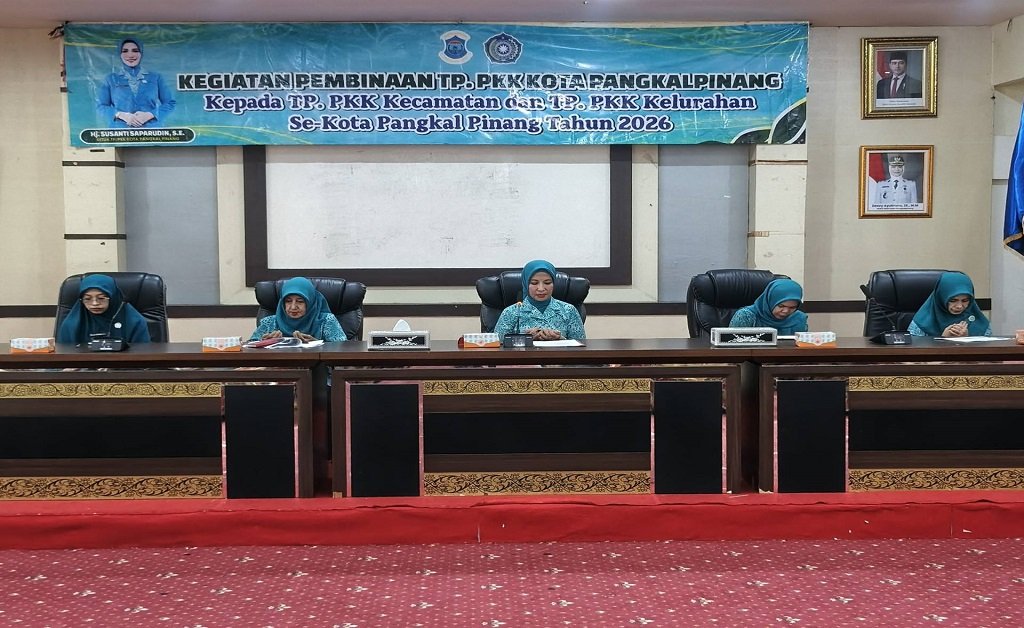 Ketua TP PKK Pangkalpinang, Bunda Hj. Susanti Saparudin, S.E., mengatakan Pembinaan TP PKK se-Kota Pangkalpinang Jadi Penguat Soliditas dan Kualitas Program. (Foto: doc. Humas Diskominfo Pkp)