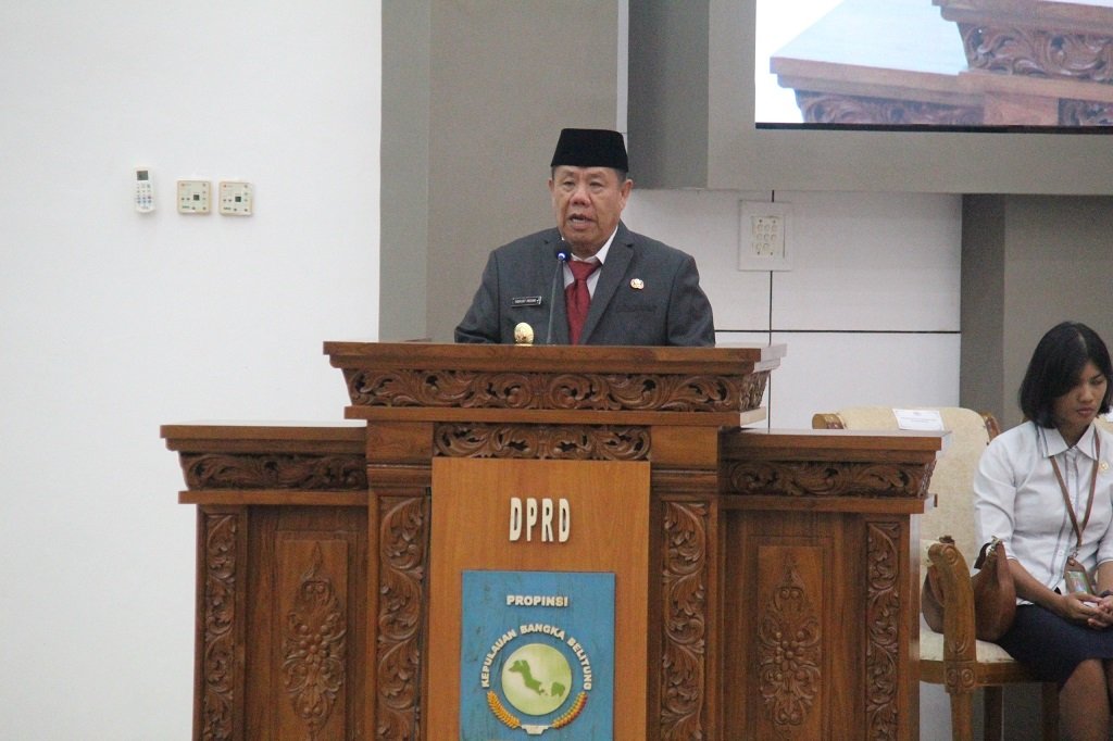 Gubernur Babel Hidayat Arsani Resmi Terima Rekomendasi DPRD atas LKPJ Tahun 2025. (Foto: doc. Humas Diskominfo Babel)