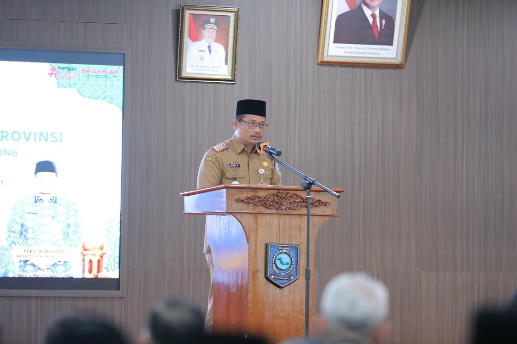 Acara MTQ Korpri 2026 Resmi Dibuka, Sambutan dari Pj Sekda Babel, Fery Afriyanto Menekankan ASN Harus Berakhlak Mulia dan Berintegritas. (Foto: doc. Humas Diskominfo Babel)